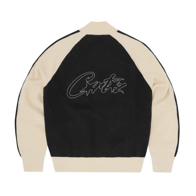 Zip-Up Knit Corteiz Black Cream
